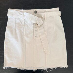 NWT GRLFRND Felice Denim Skirt in Confidante White Mini